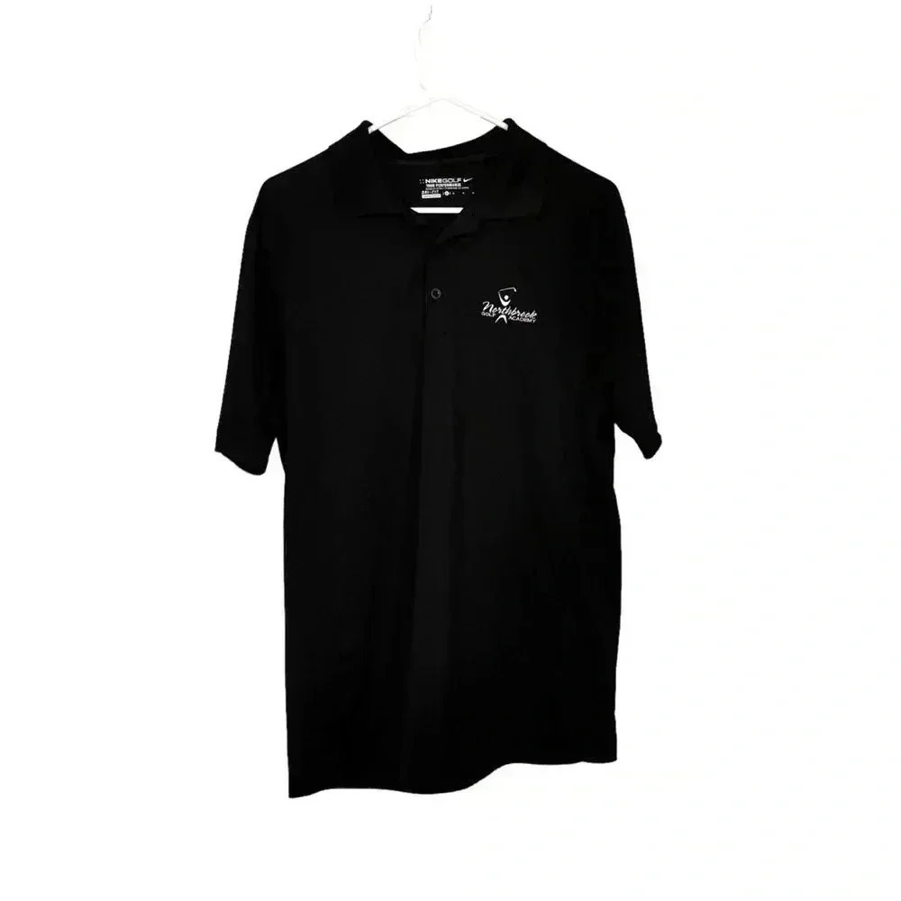 Nike Golf Tour Performance Dri-Fit Short Sleeve Golf Polo Shirt Men's M Black